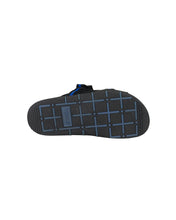 Load image into Gallery viewer, Visvim Christo Black and Blue Stripe Sandals Right Bottom