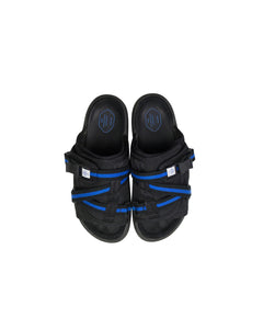 Visvim Christo Black and Blue Stripe Sandals Top