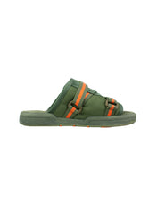 Load image into Gallery viewer, Visvim Christo Striped Sandals Olive Green and Orange Size XS Left Inside