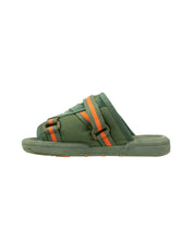 Load image into Gallery viewer, Visvim Christo Striped Sandals Olive Green and Orange Size XS Right Inside