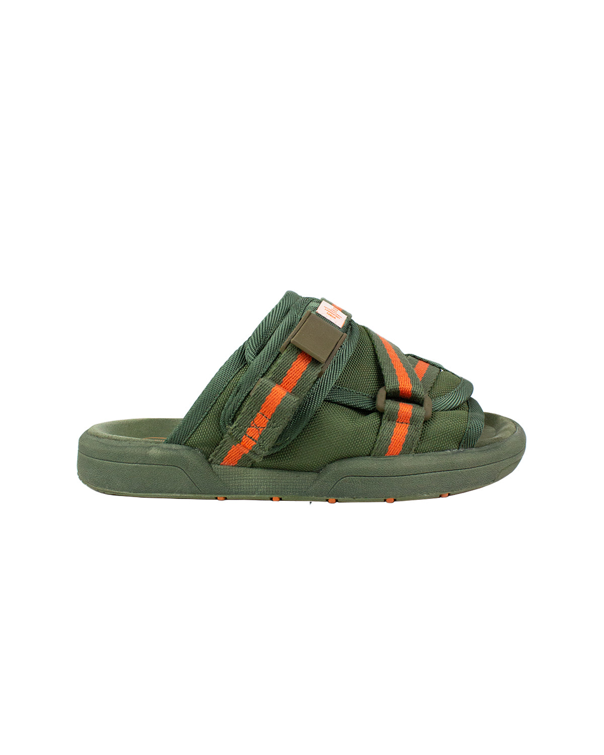 Visvim Christo Striped Sandals Olive Green and Orange Size XS 